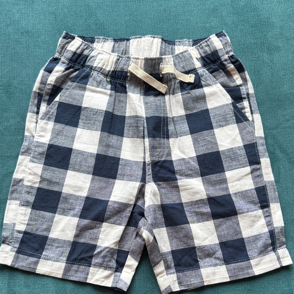 Ruggedbutts Navy Plaid Kids Shorts